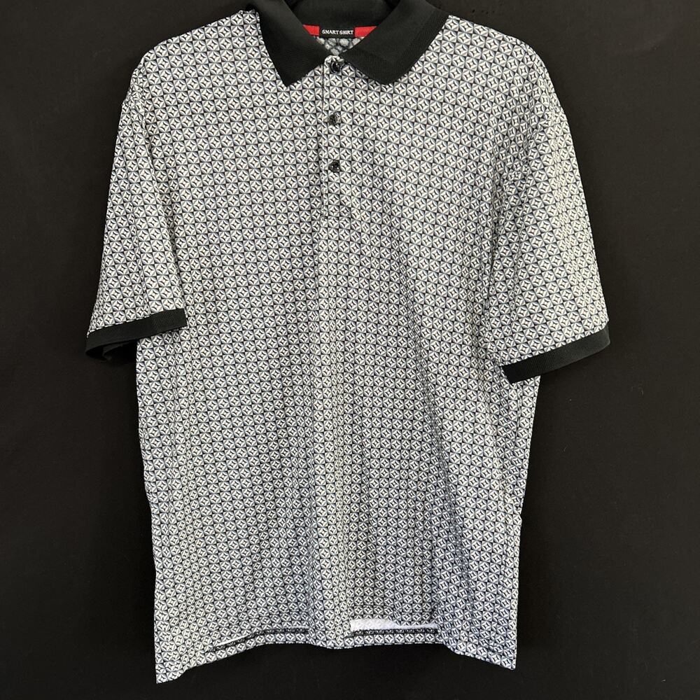 American Breed Men's Smart Shirt XL Polo Shirt Retro Print Short Sleeve
